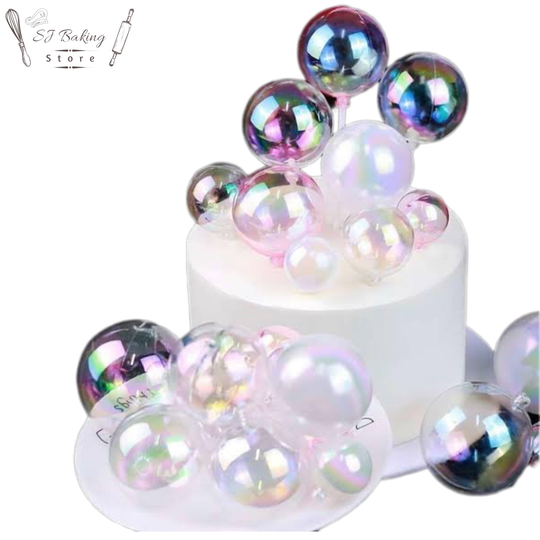 Transparent Faux Balls Topper