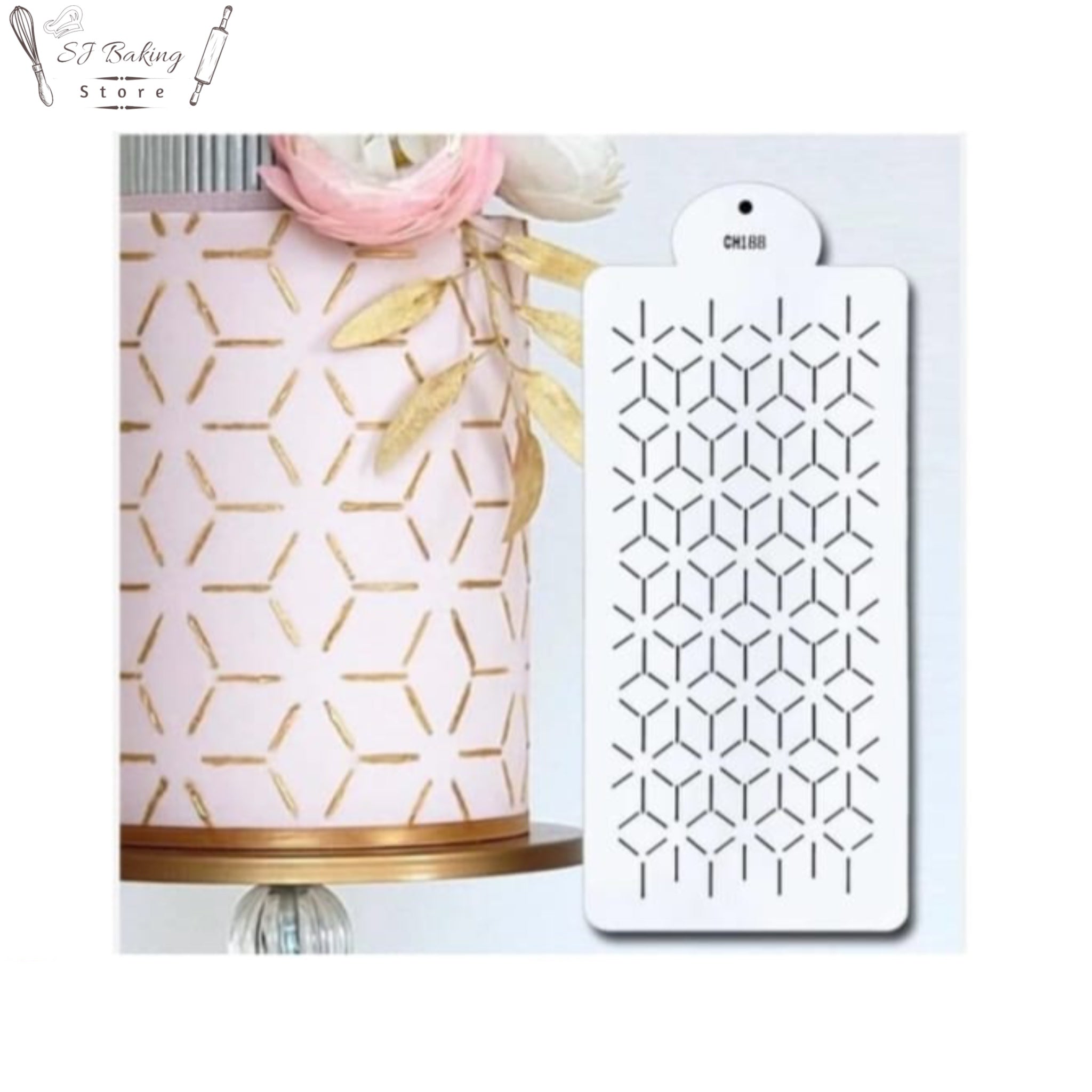 Lace Pattern Cake Stencils