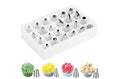 Stainless Steel 24Pcs Icing Nozzles Set With Plastic Box