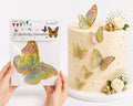 3D Golden & Multi Butterflies For Cake Decoration (12Pcs)