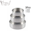 3Pcs Silver Round Pan Set 6,7,8 inches