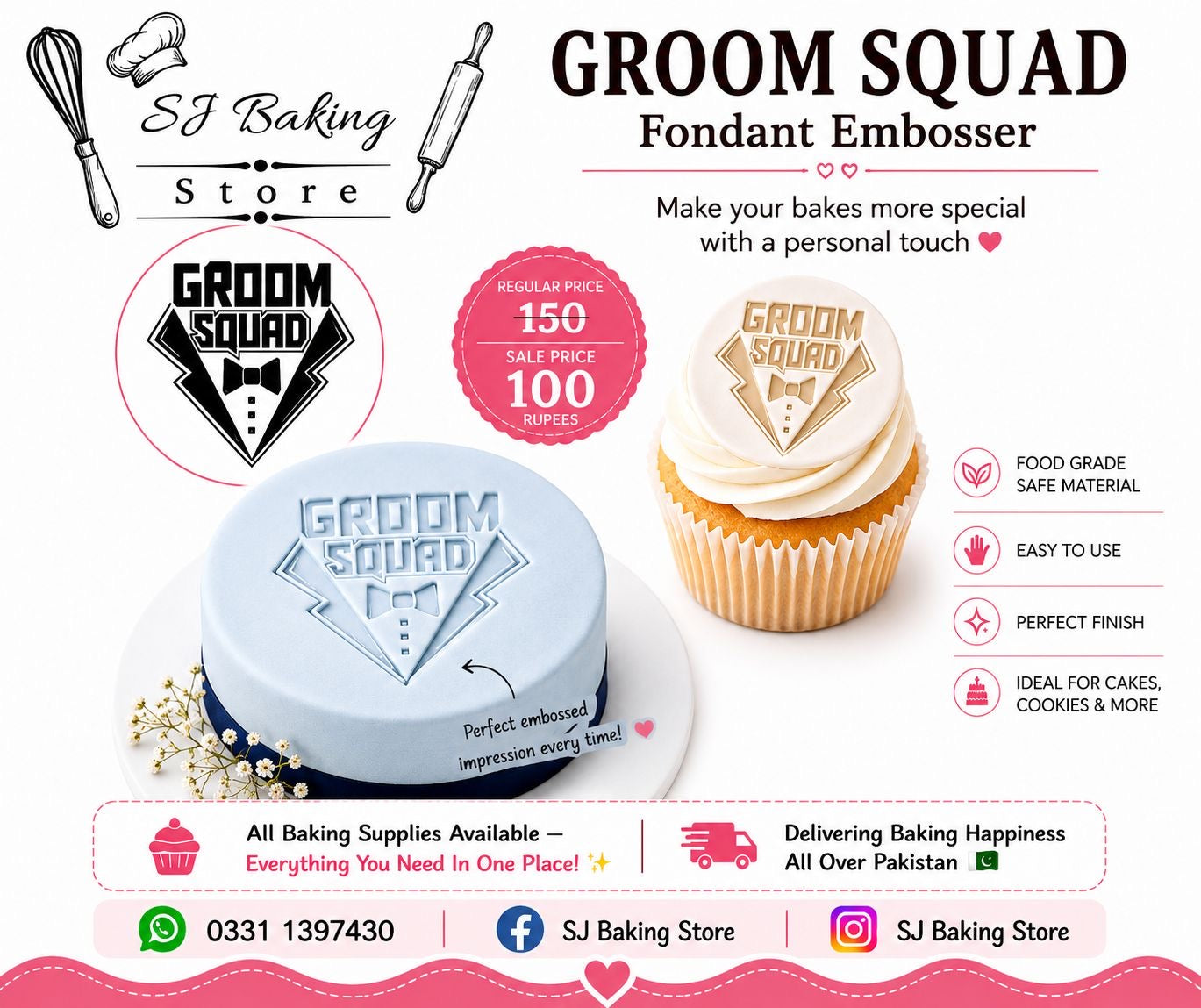 Groom Squad Fondant Embosser