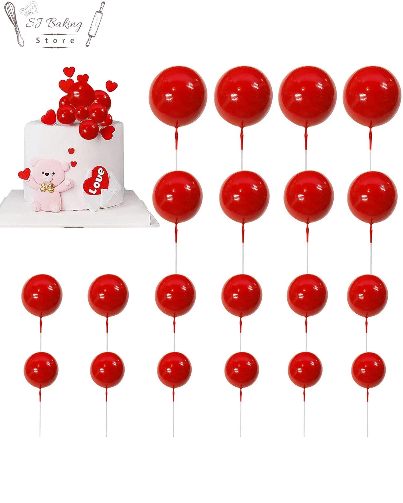 Maroon Color Faux Balls