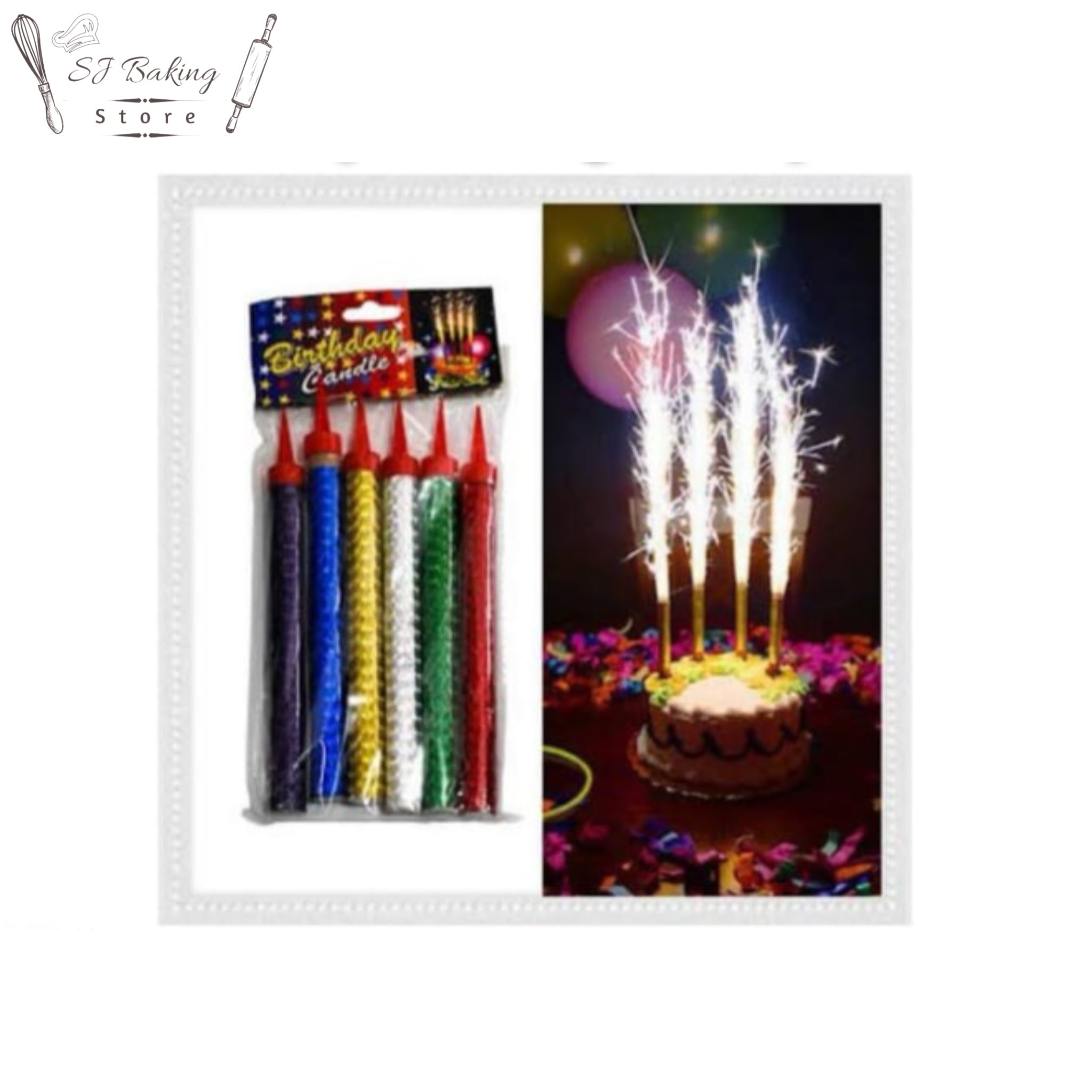 Birthday Party Sparkling Fire Candles