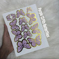 3D Purple Butterflies Pack of 13Pcs