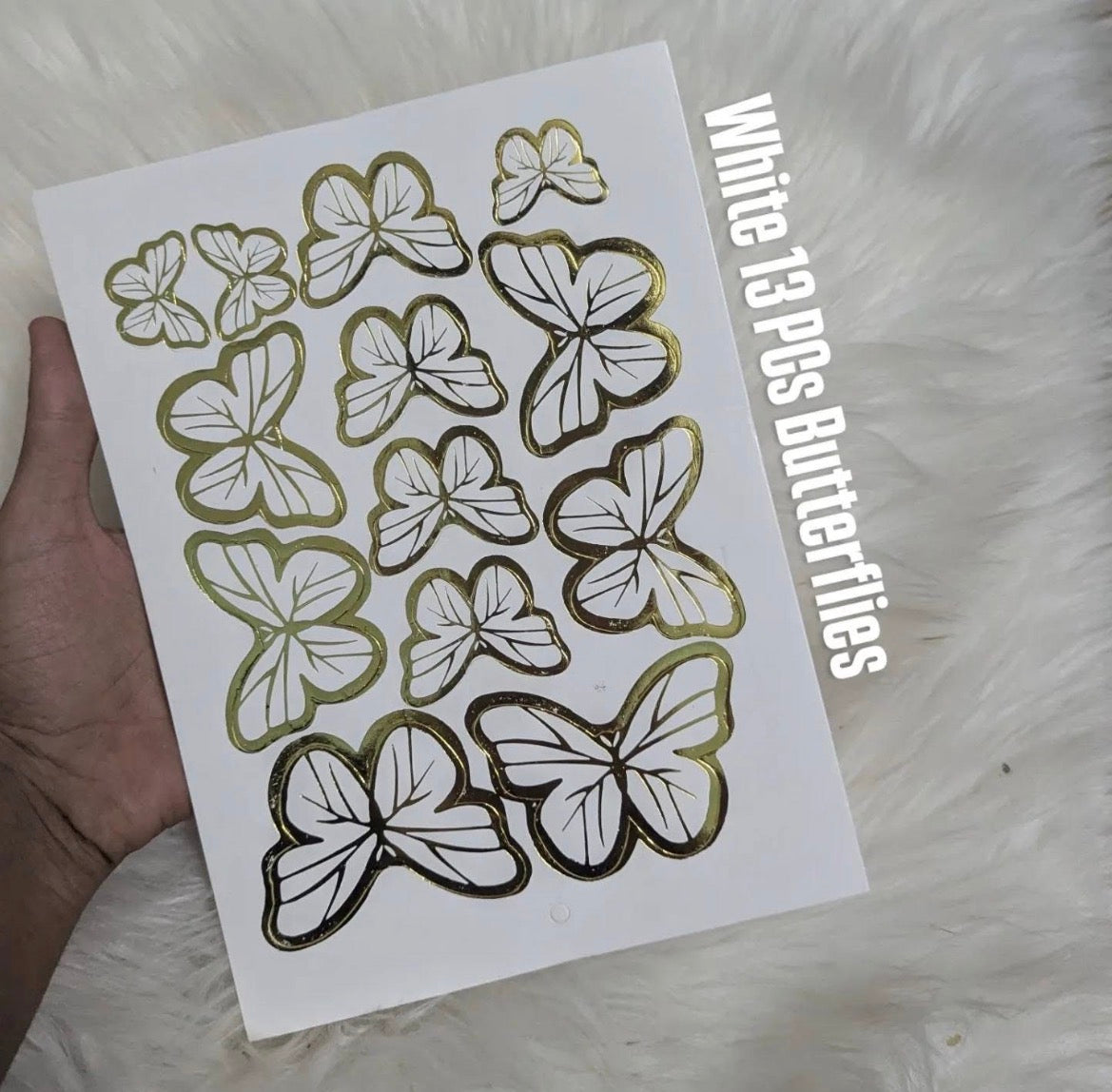 3D White Butterflies Pack of 13Pcs