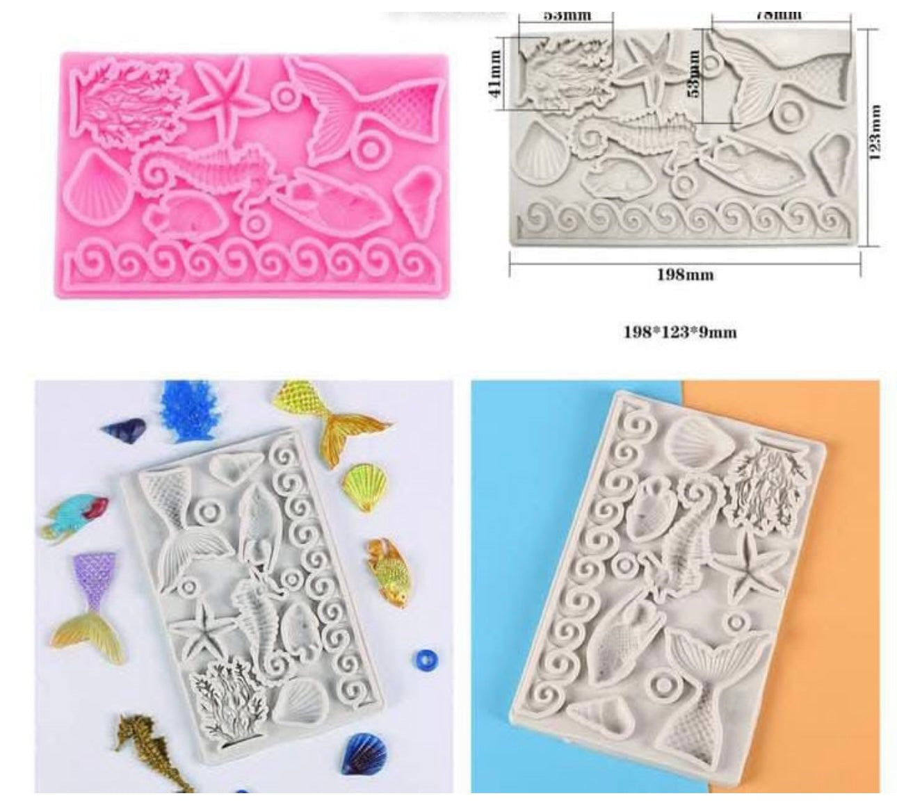 Sea Animal Theme Silicone Fondant Mold