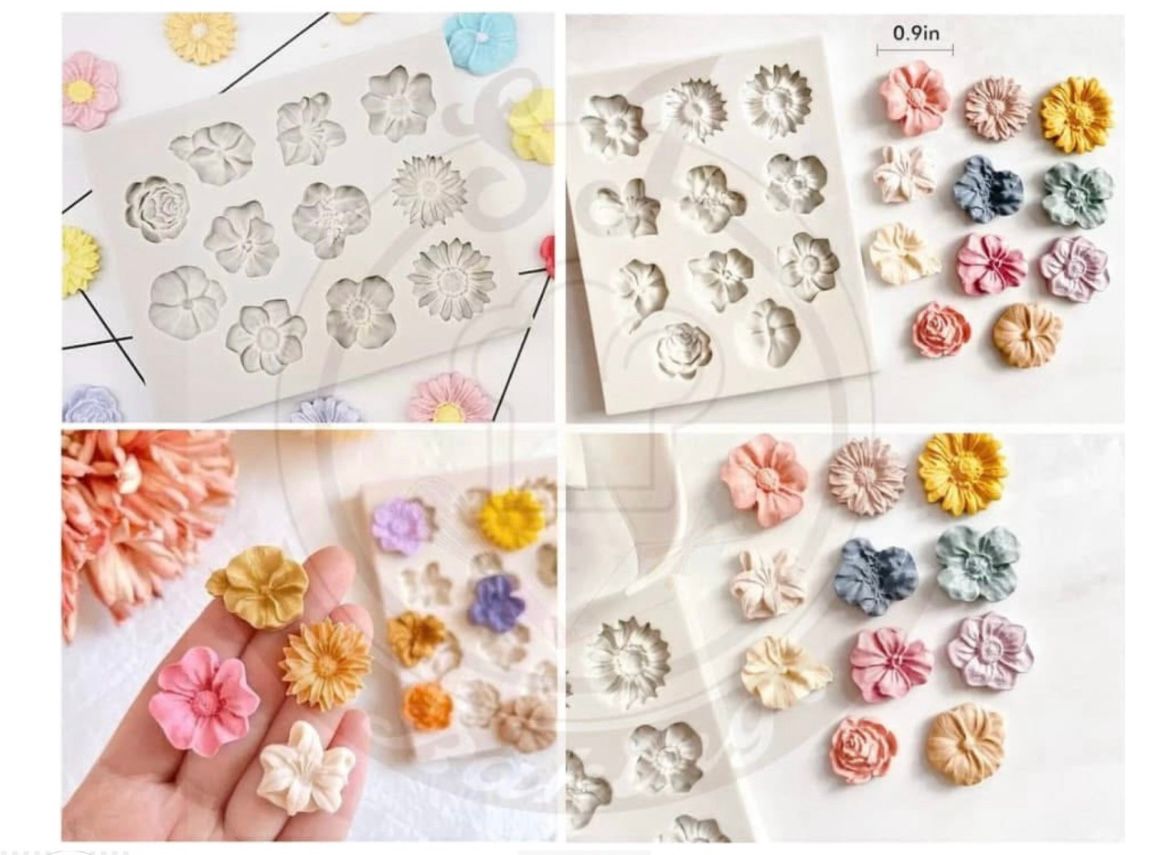 11 Cavity Flowers Silicone Mold
