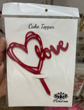 Love Red Acrylic Cake Topper