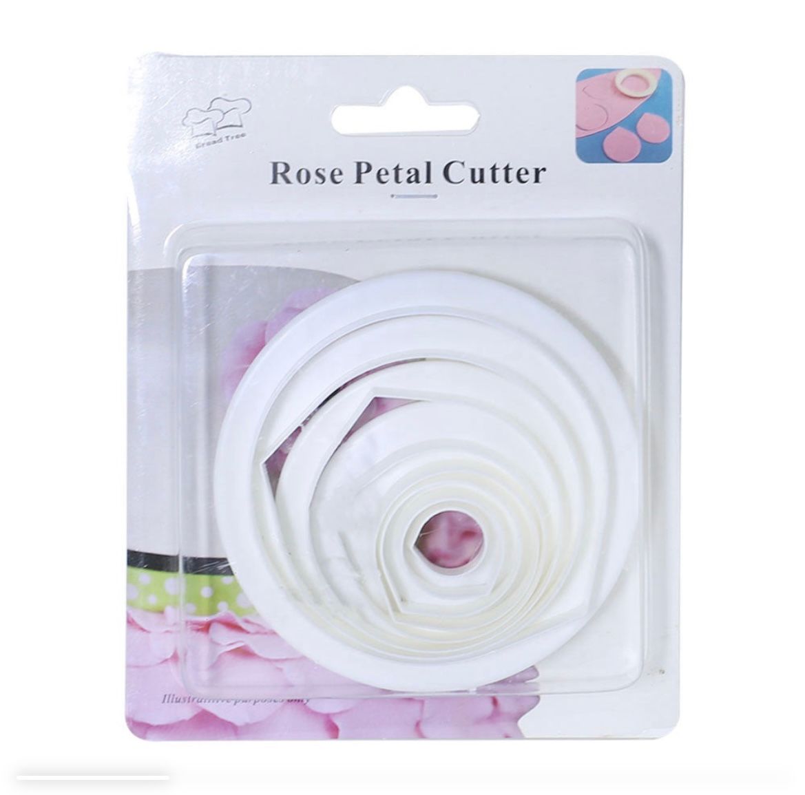 8Pcs Rose Petal Cutter Set