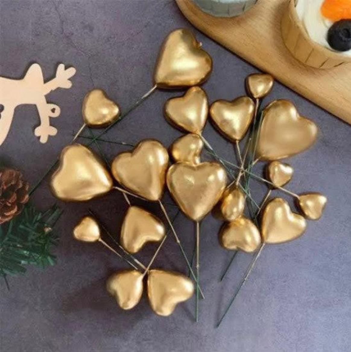 Golden Heart Faux Balls (Pack of 20)