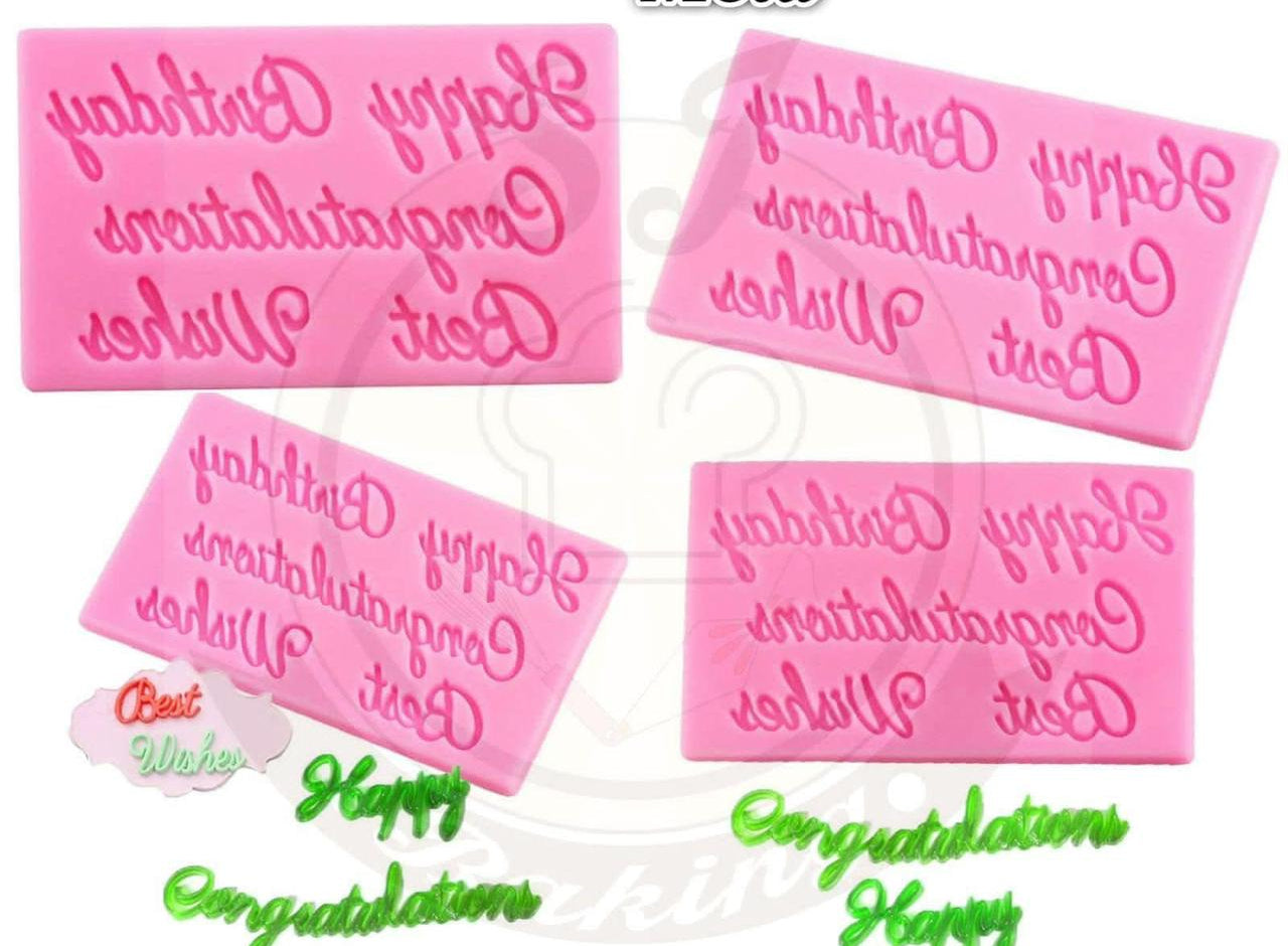 Best Wishes Fondant Silicone Mold