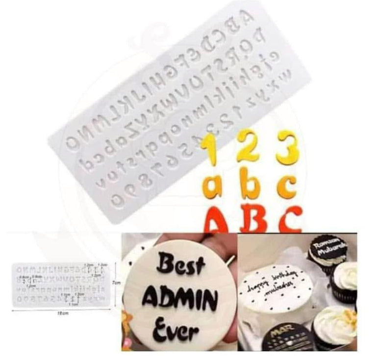 Mini Alphabet & Number Silicone Mold