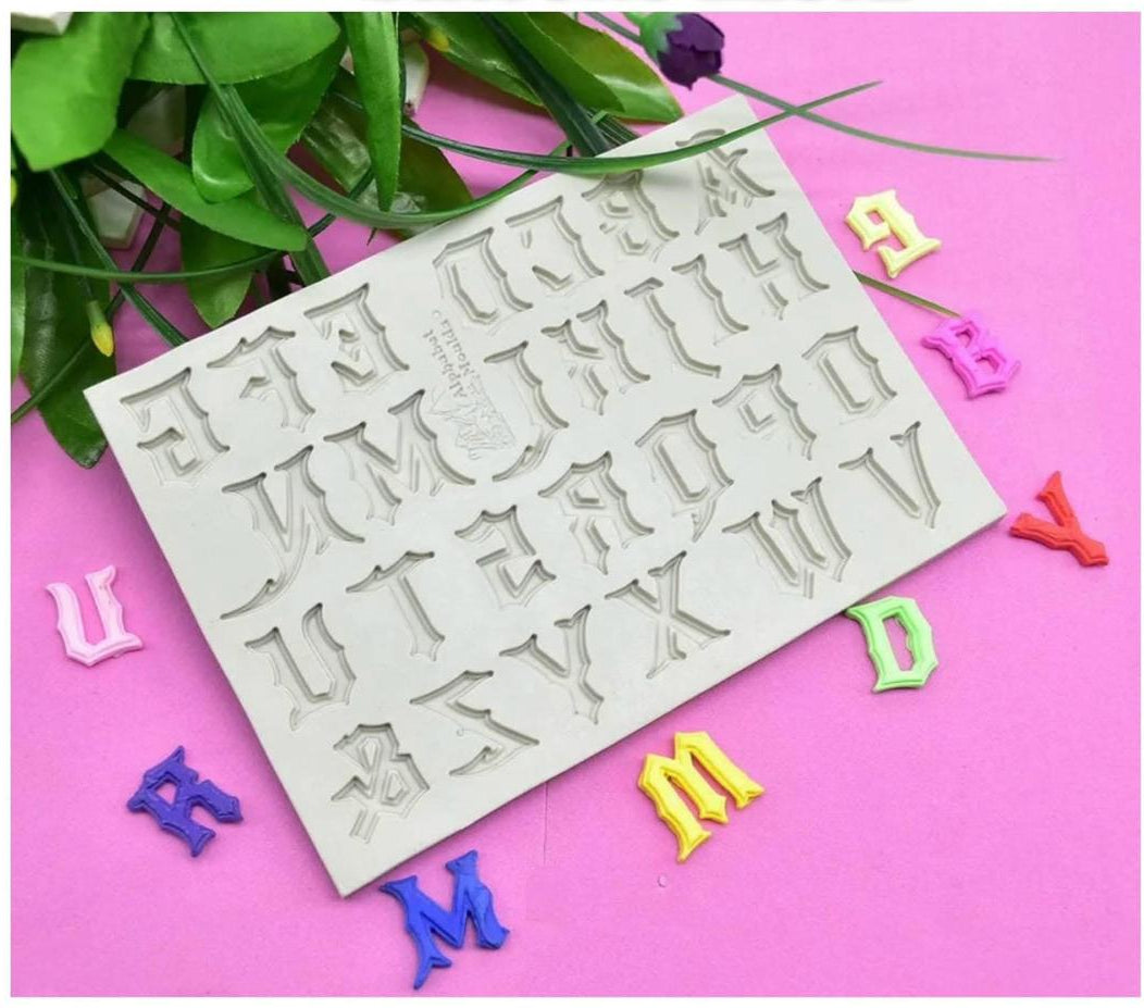 UpperCase Gothic Alphabet Silicone Mold
