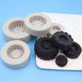 4Pcs Wheel Fondant Silicone Mold