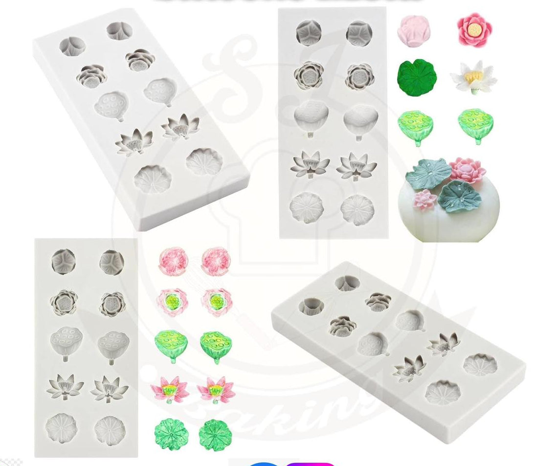 10 Cavity Flower Fondant Silicone Mold