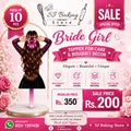 Pink Bride Girl Topper For Cake & Bouquet Décor (Pack of 10Pcs)