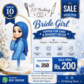 Blue Bride Girl Topper For Cake & Bouquet Décor (Pack of 10Pcs)