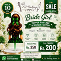 Green Bride Girl Topper For Cake & Bouquet Décor (Pack of 10Pcs)