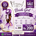 Purple Bride Girl Topper For Cake & Bouquet Décor (Pack of 10Pcs)
