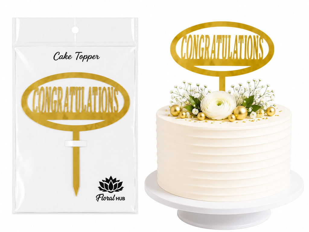 Congratulations Acrylic Cake Topper