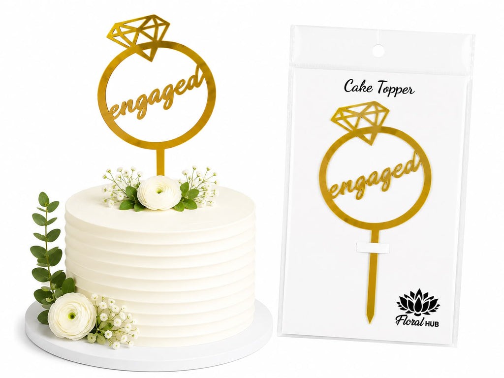 Engaged Acrylic Cake Topper