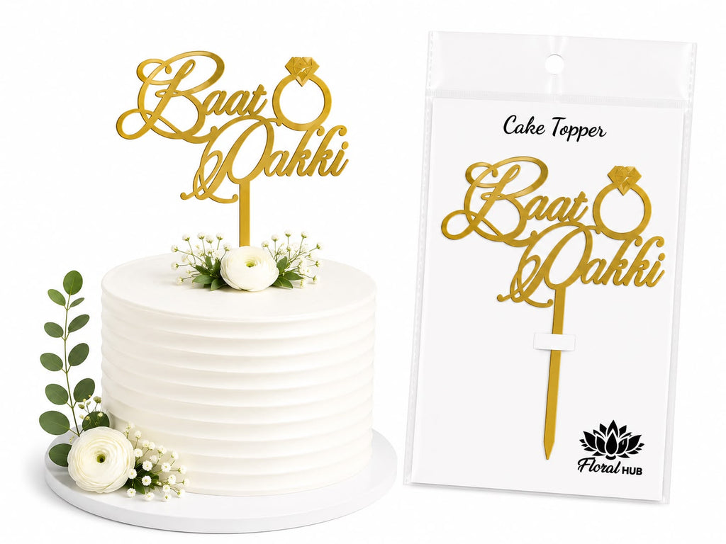 Baat Pakki Acrylic Cake Topper