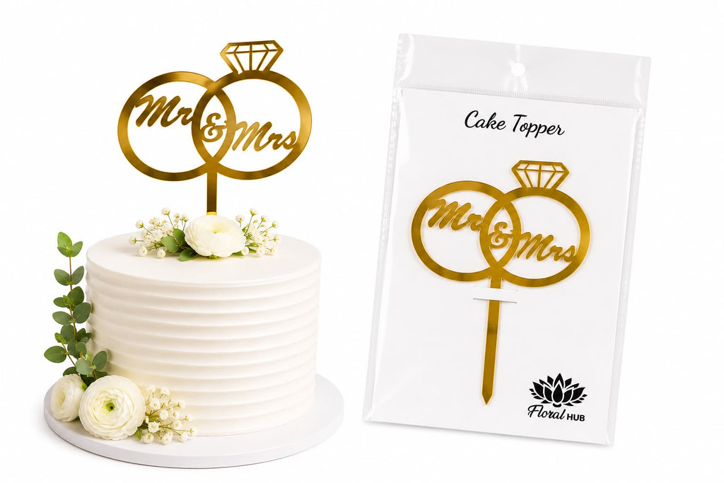 Mr&Mrs Acrylic Cake Topper
