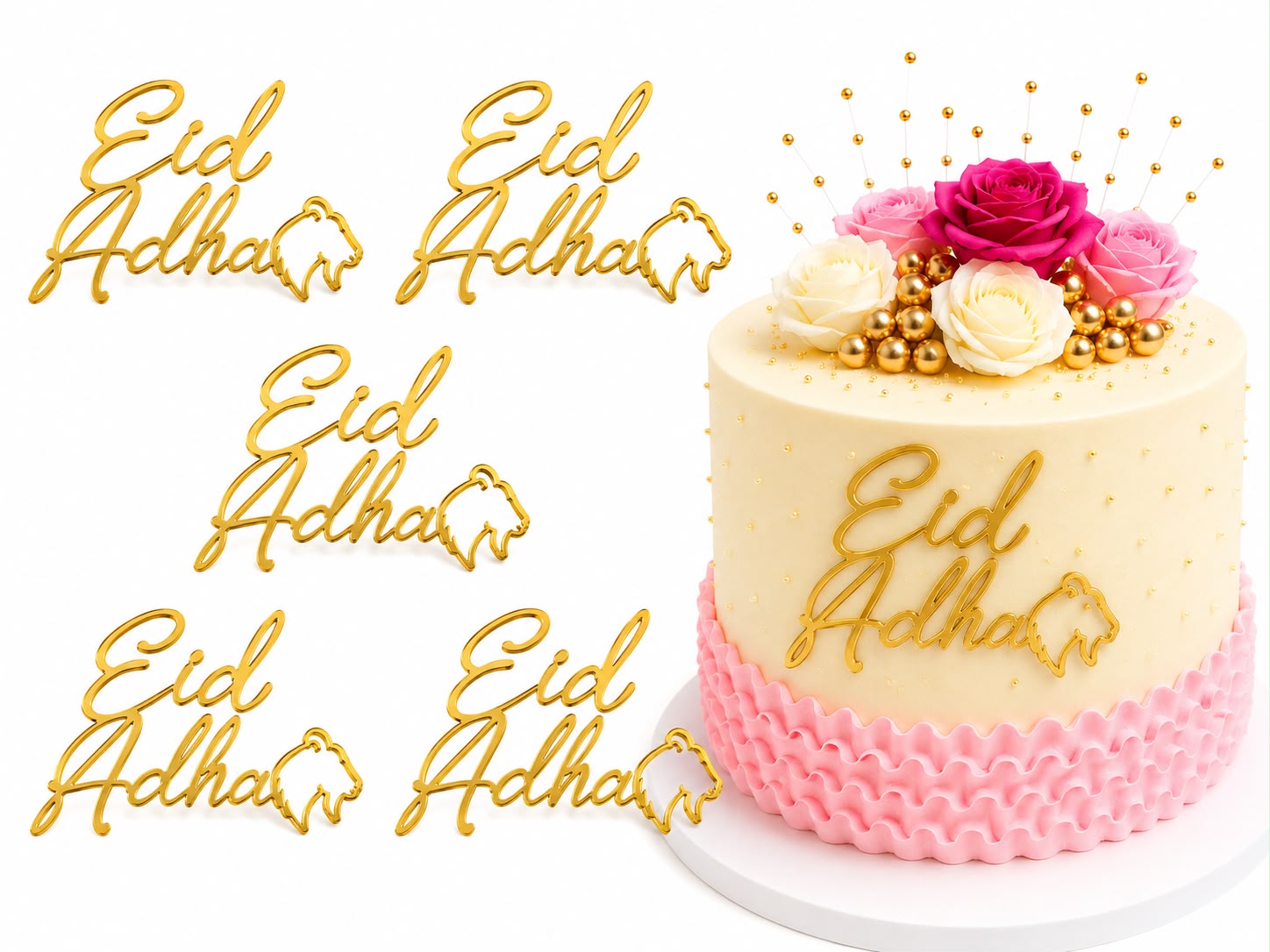 Eid-ul-Adha Acrylic tags design 1 (Pack of 5)