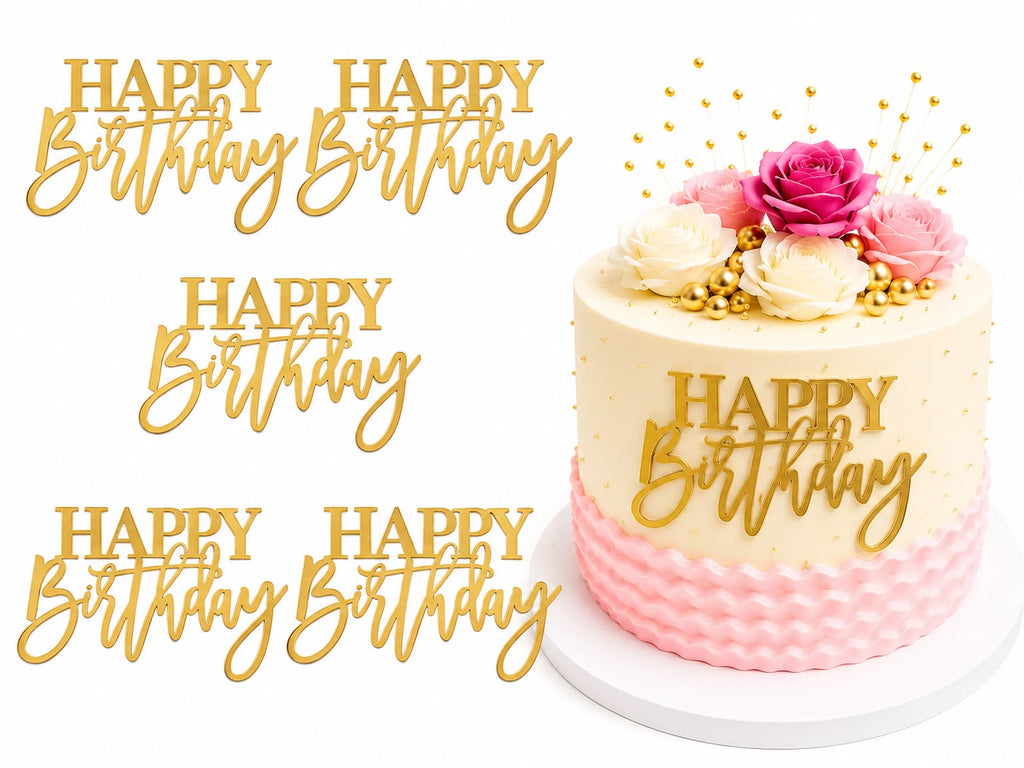 Happy Birthday Acrylic Tag Pack of 5 (design 4)
