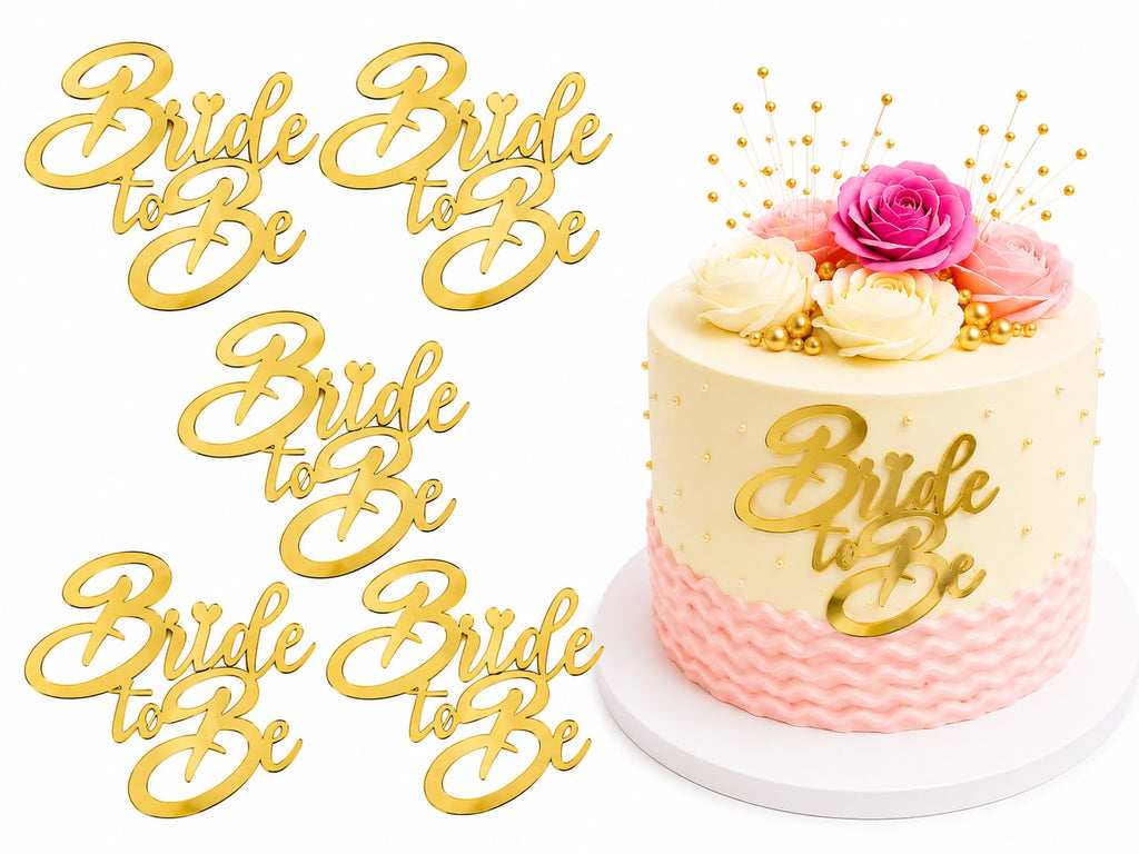 Bride To Be Acrylic Tags Pack of 5 (design 1)