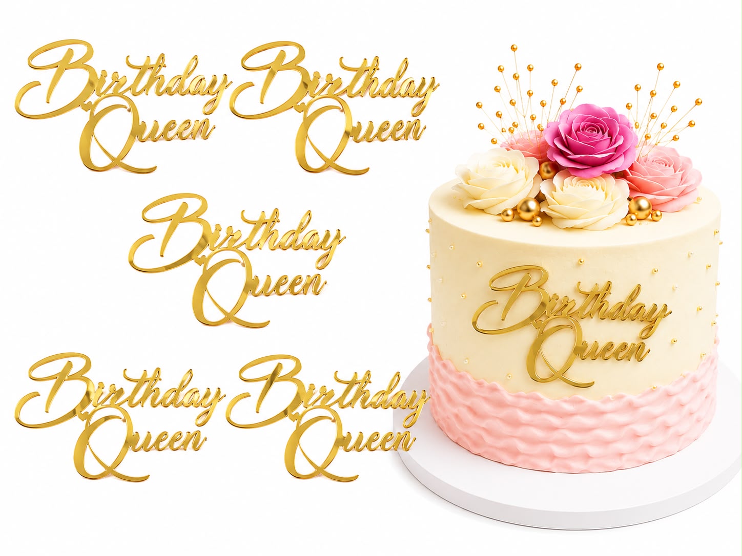 Birthday Queen Acrylic Tag Pack of 5 (design 2)