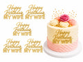 Happy Birthday My Wife Acrylic Tag Pack of 5