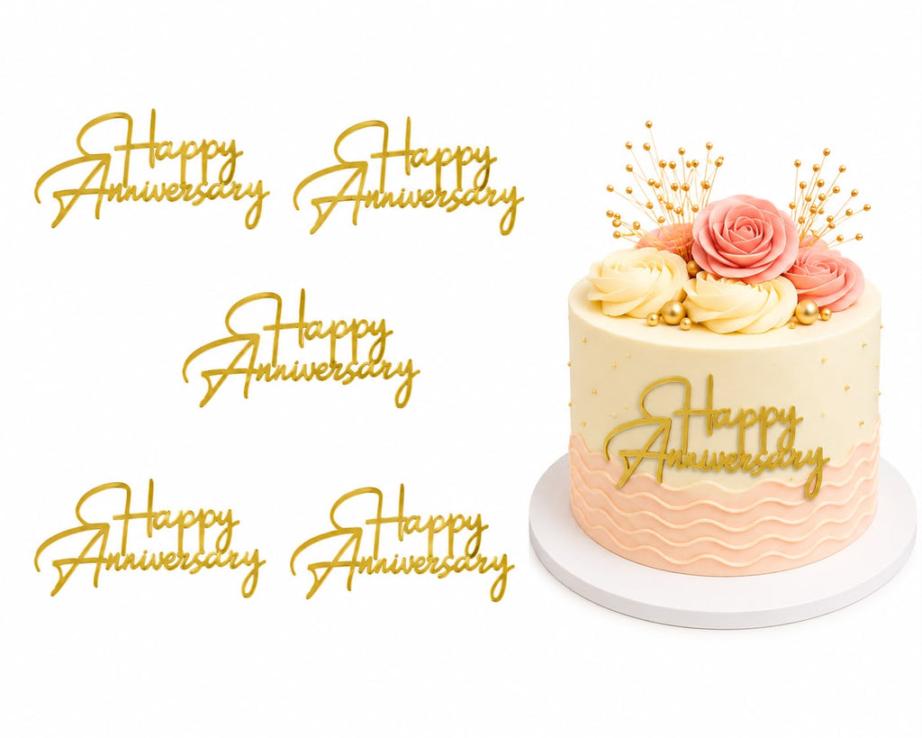 Happy Anniversary Acrylic Tags Pack of 5 (design 3)