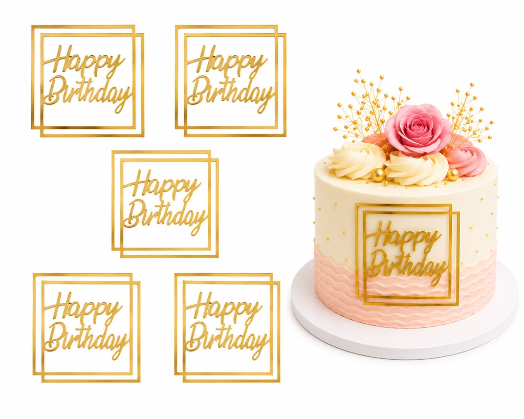 Happy Birthday Acrylic Tag Pack of 5 (design 7)