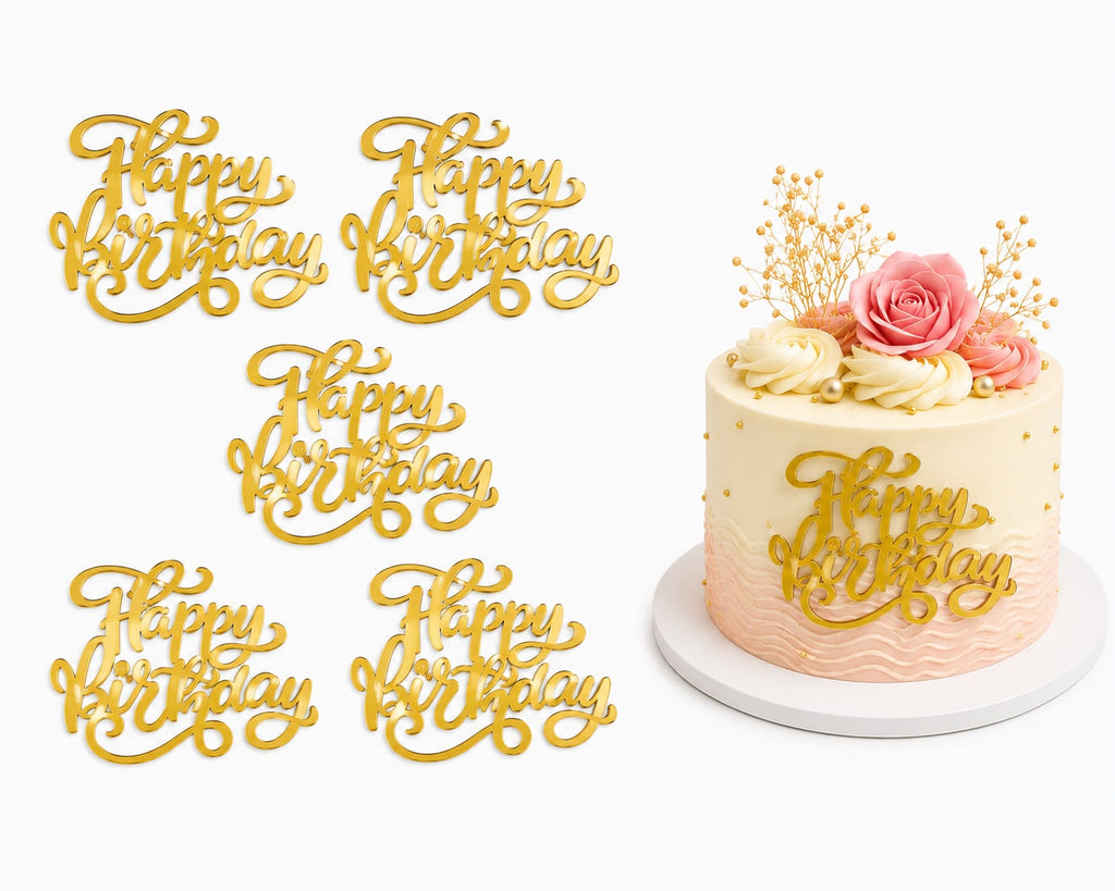 Happy Birthday Acrylic Tag Pack of 5 (design 5)