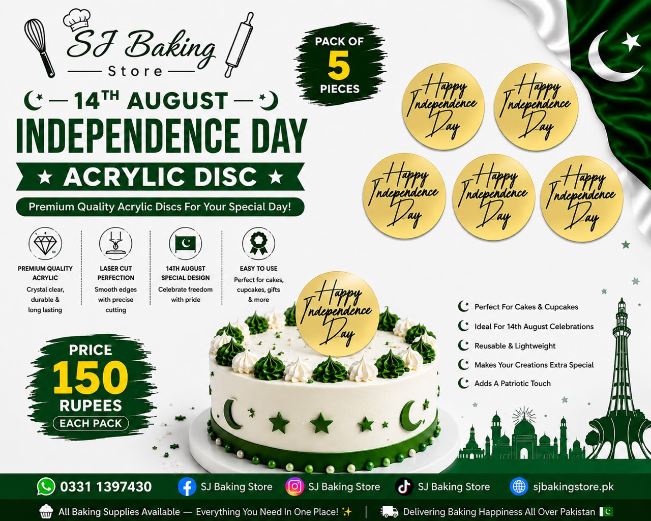 Happy Independence Day Acrylic Disc