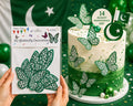 Pakistan Flag Themed 3D Butterfly Decór ( Pack of 12)
