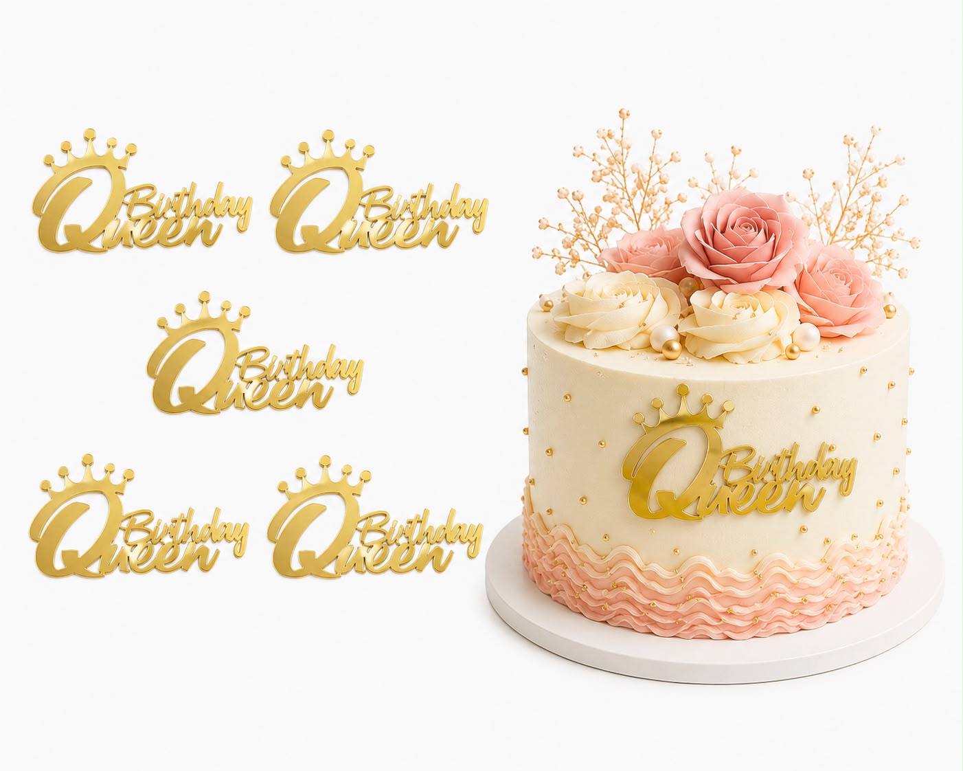 Birthday Queen Acrylic Tags (Pack of 5)