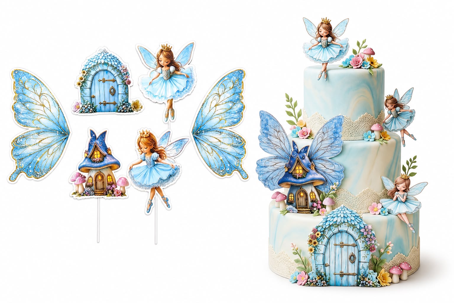 Enchanted Fairy Garden Topper Set