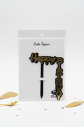 Happy Birthday Wood & Acrylic Cake Topper