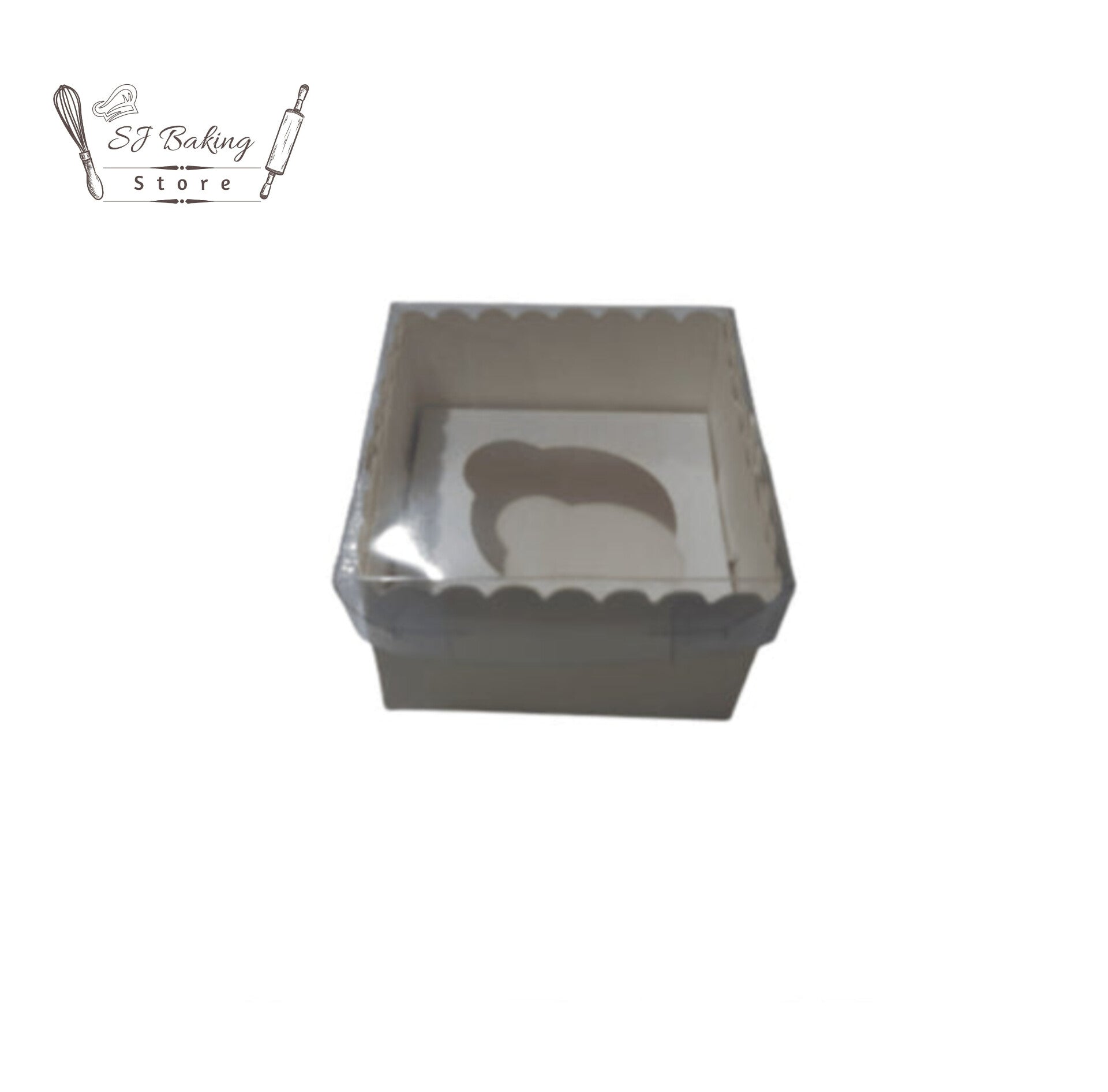 1 Cavity Transparent Lid Cupcake Box