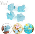 4pcs Baby Shower Theme Plunger Cutter