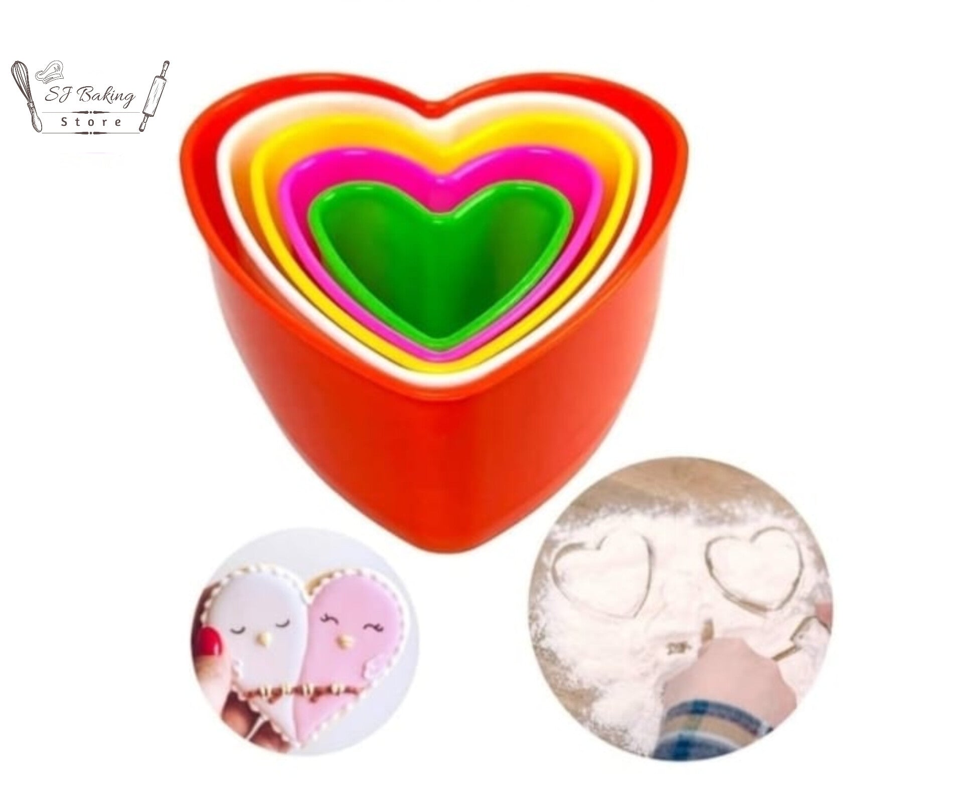 5pcs Heart Cutter Set