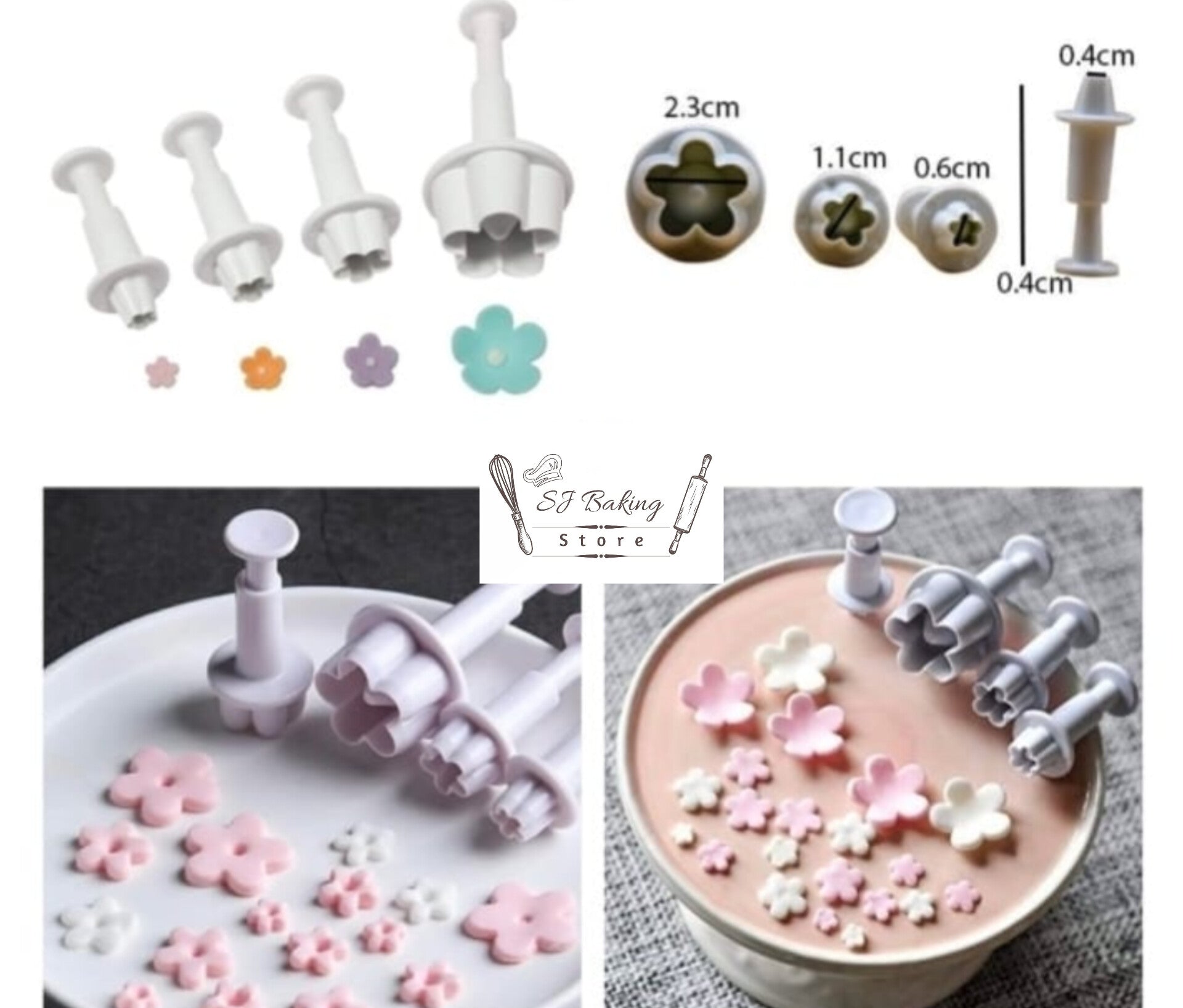 4pcs Blossom Plunger Cutter