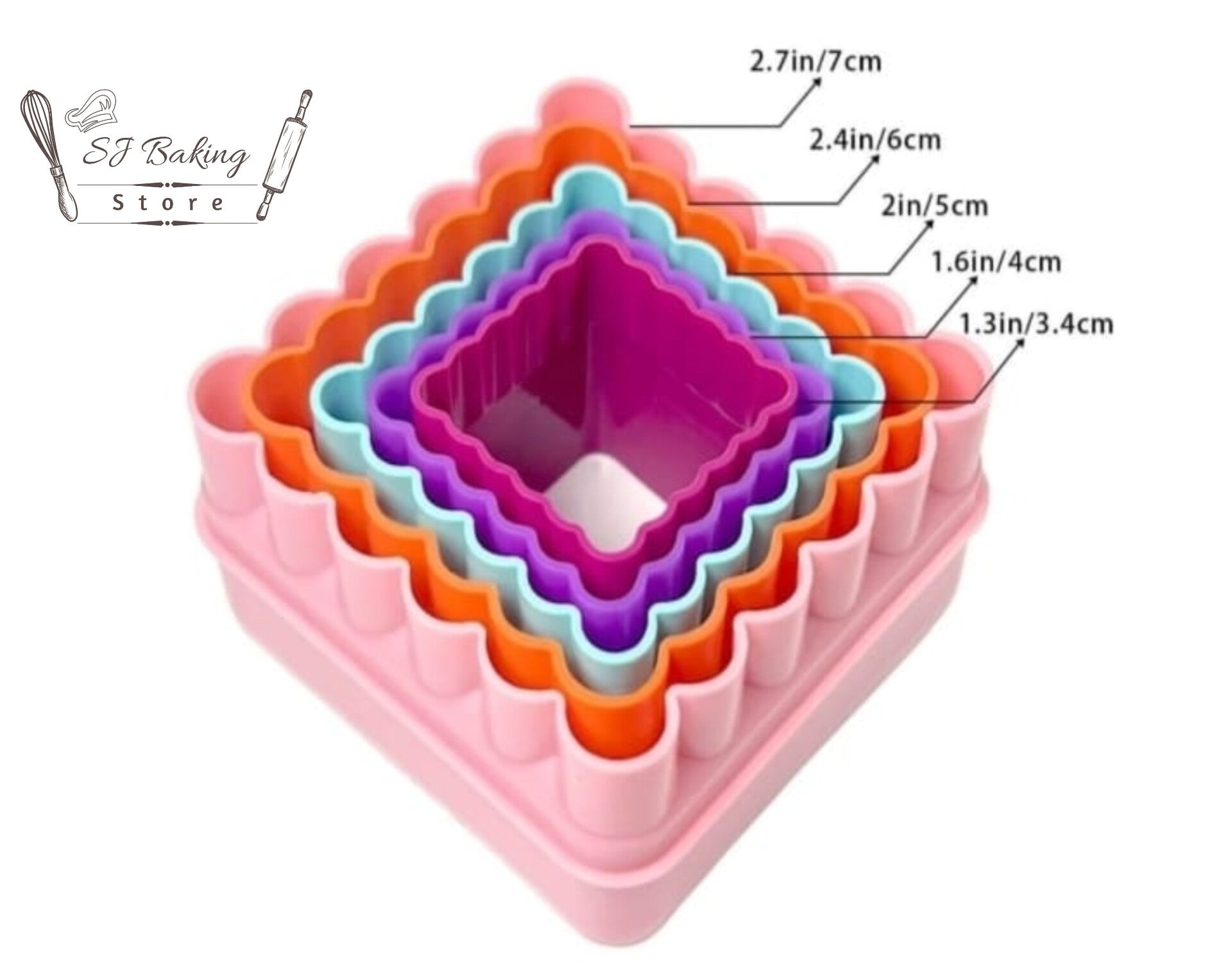 5pcs Square Cookie Cutter