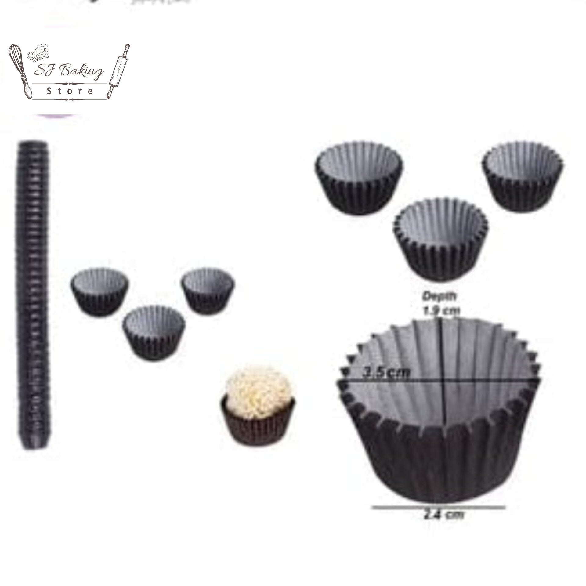 1000 pcs Brown 1 Bite Cupcake, Bonbon or Chocolate liner