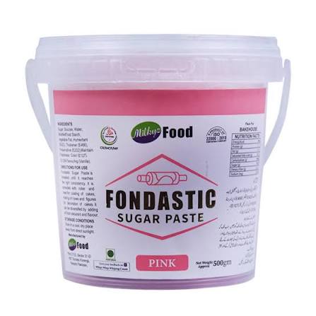 Bucket of Fondastic Sugar Paste with Milky Food branding on a white background
