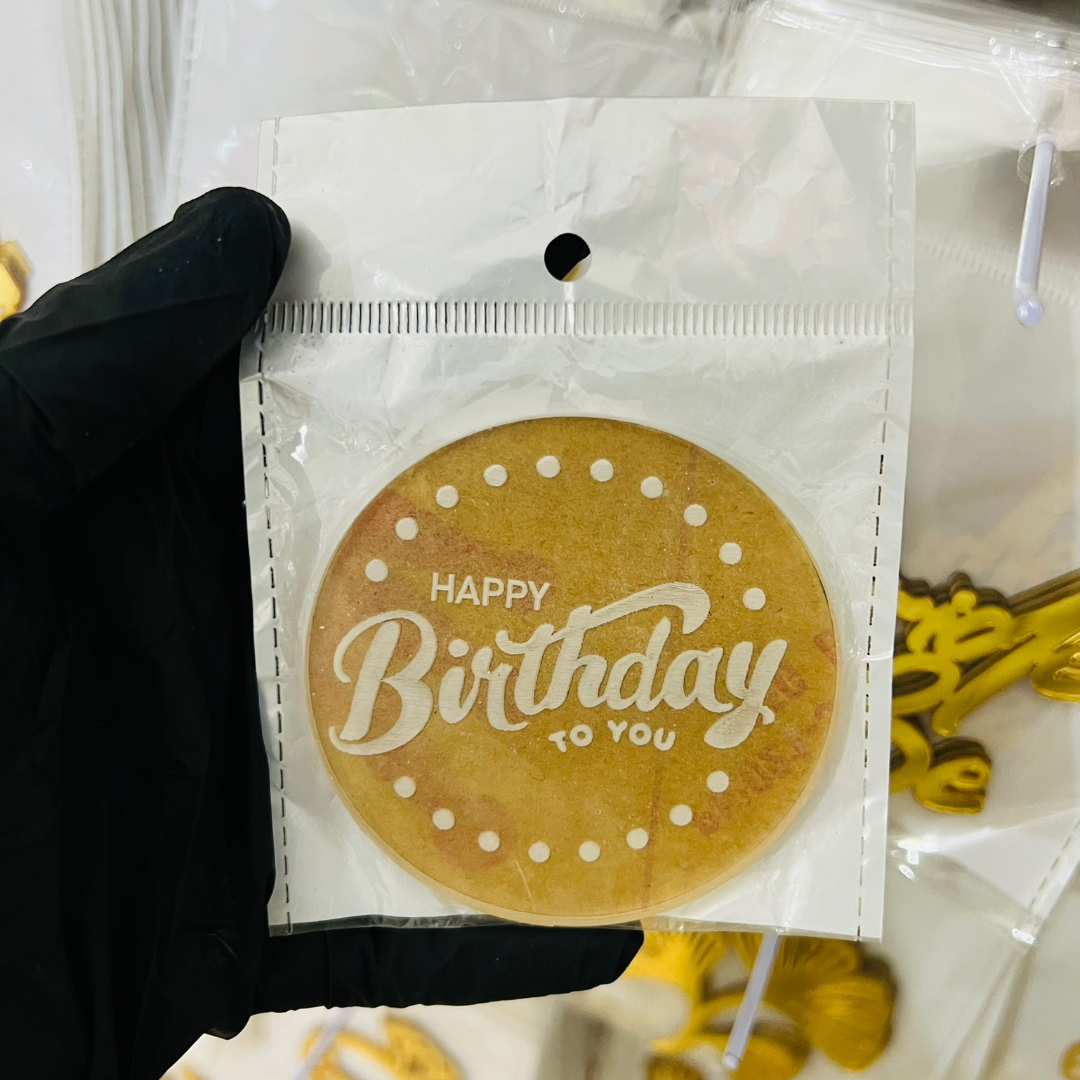 Happy Birthday Fondant Stamp (design 3)