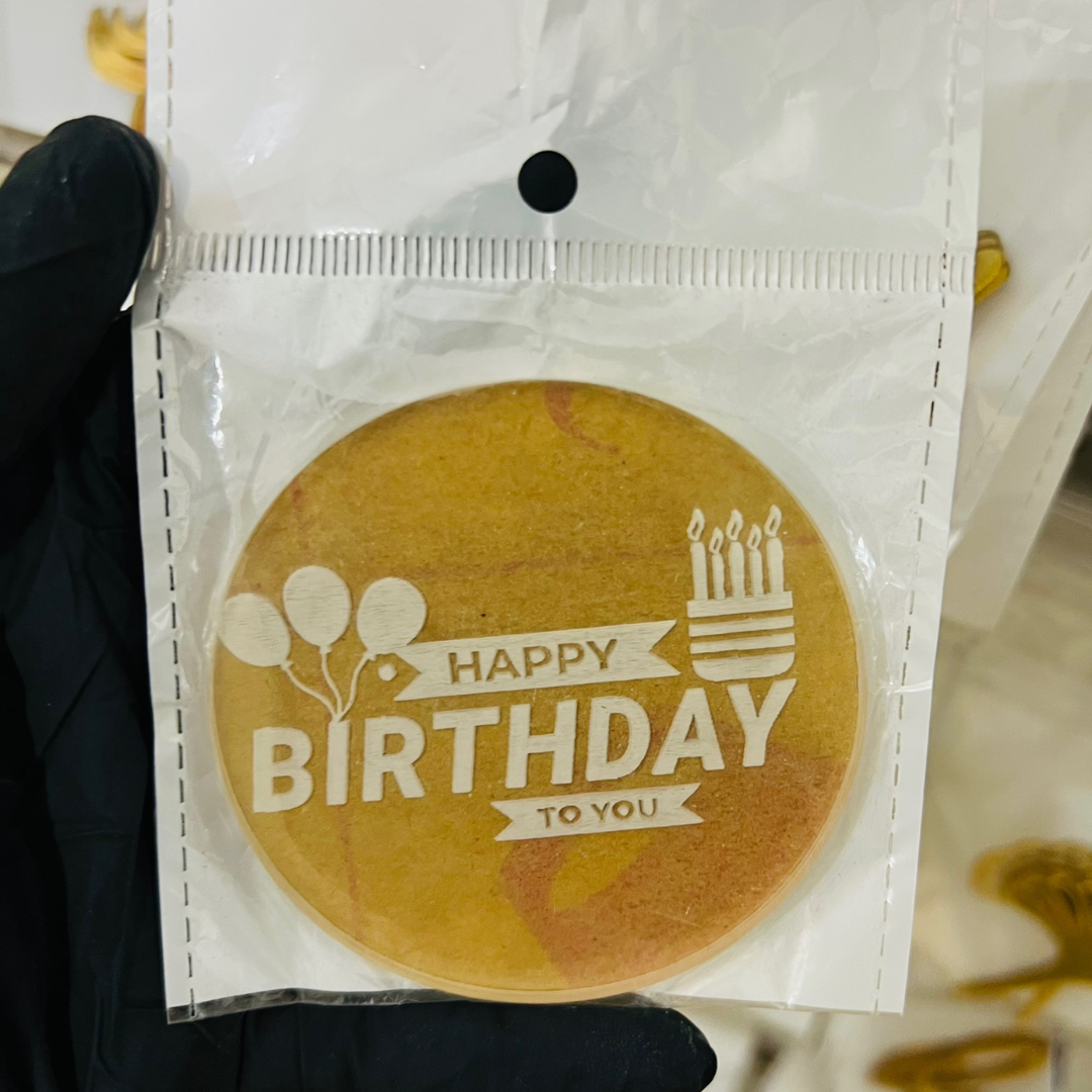 Happy Birthday Fondant Stamp (design 1)